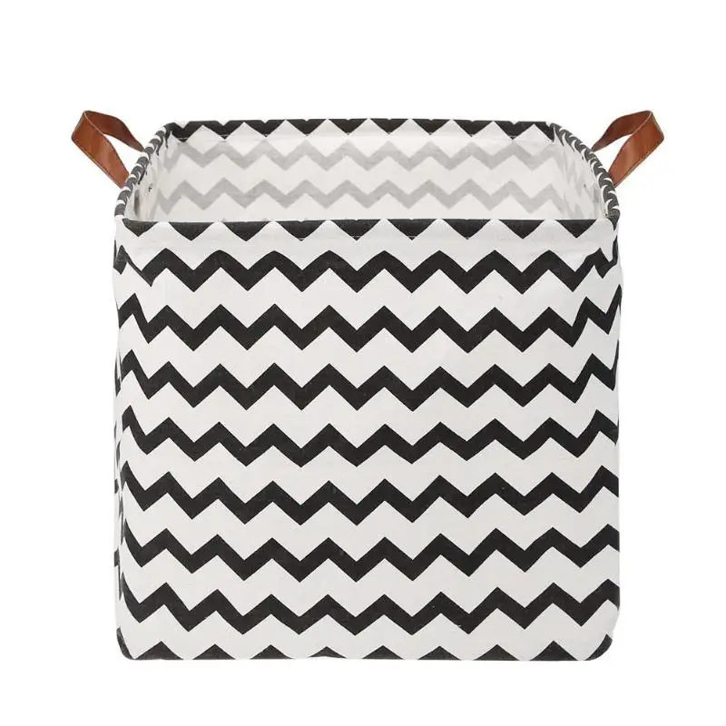 

Foldable Square Storage Basket Canvas Clothes Toys Large Capacity Container Sundries Organizer Box Saves Space Storage Clothing