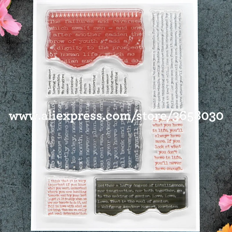 

Letters Scrapbook DIY photo cards account rubber stamp clear stamp transparent stamp 11x16cm 81014108