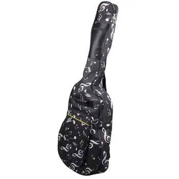 

41 Inch Dual Adjustable Shoulder Strap Acoustic Guitar Gig Bag - Black