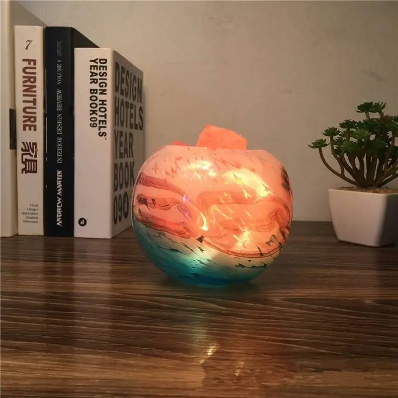 

Warm Decoration Desk Lamp Adjustable Night Light Bedroom Bedside Lamp Deep Sea Blue Himalayan Air Purifier Salt Lamp