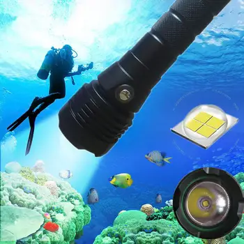 

XHP50 Diving Flashlight LED 4000 Lumens Underwater Lamp with Charging Display
