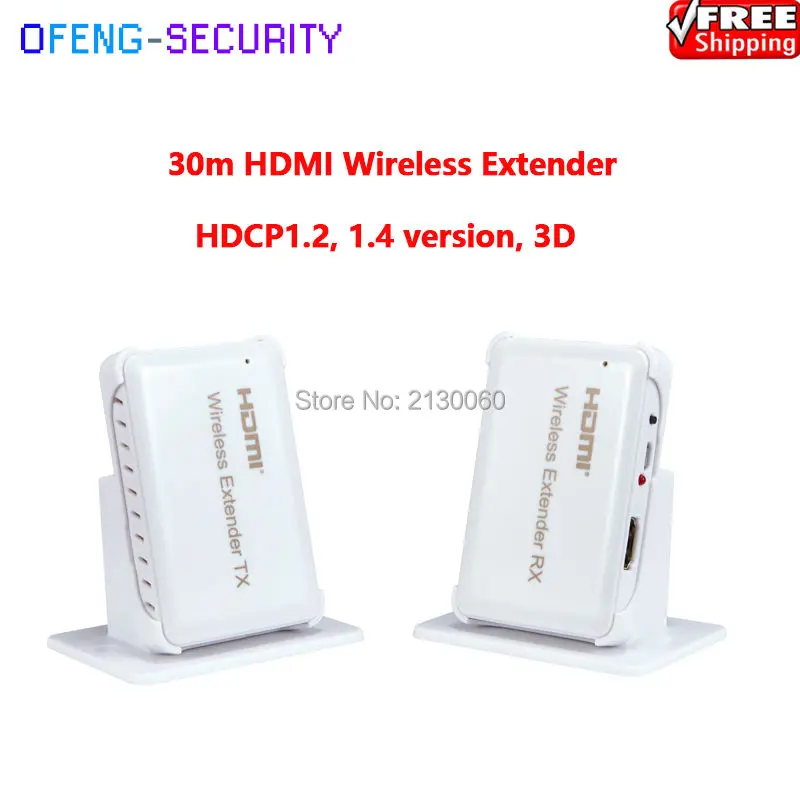 Беспроводной HDMI extender Поддержка HDMI 1.4a версия, 3D, HDCP1.2, разрешение 1920x1080/60 Гц, 30 м беспроводной передачи