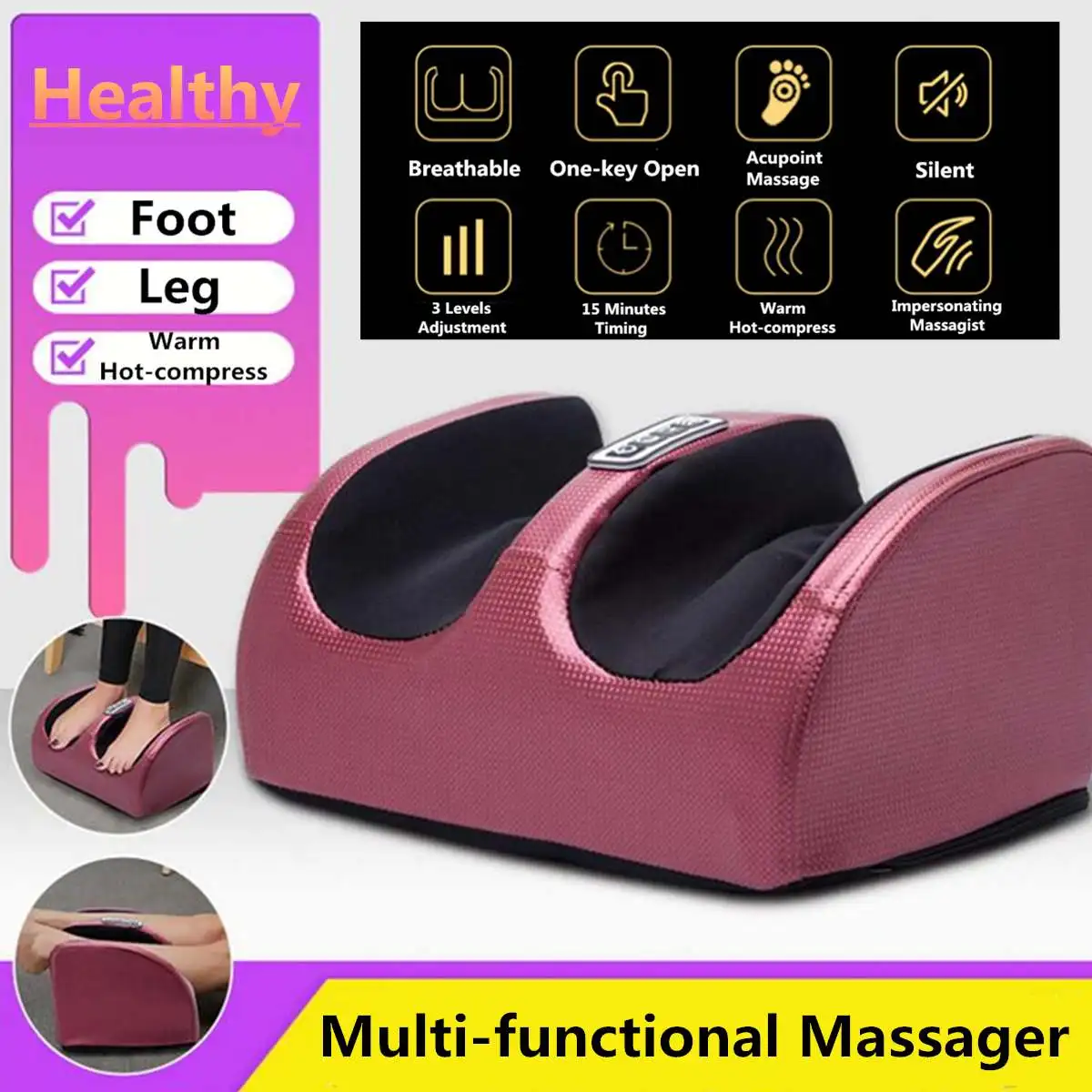 Электрический массажер для ног с подогревом 220 В| |