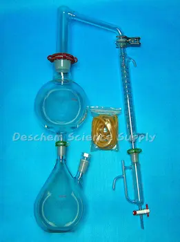 

Glass Essential Oil Steam Distillation Apparatus,Graham Condenser,W/Clamps