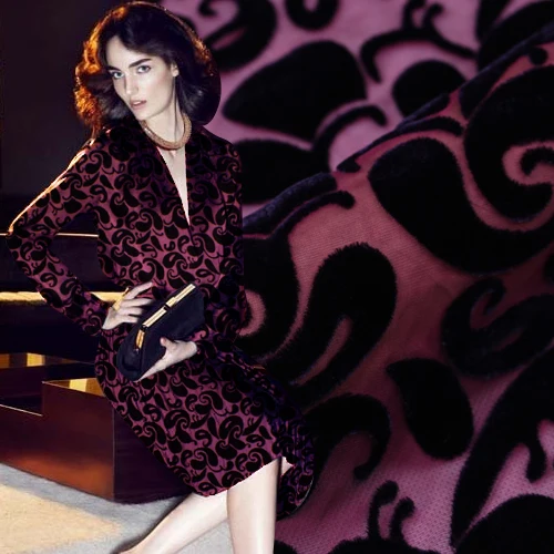 Пейсли полый шелк тухлый хлопок ткань тутового шелка бархат одежда шарфы Cheongsam ткани