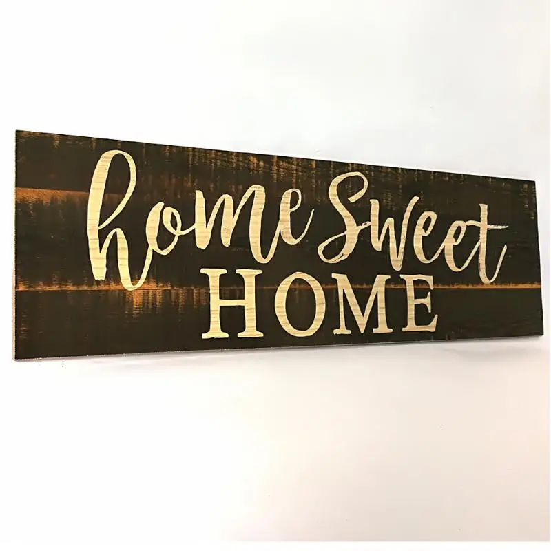 Large Rustic Wood Sign Home Sweet Home Rectangular Home Decoration