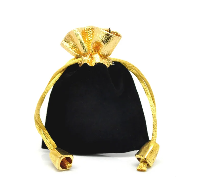 

10PCs Black Velvet Drawstring Pouches Jewelry Gift Bags 7cmx9cm(2 6/8"x3 4/8") (B20222)