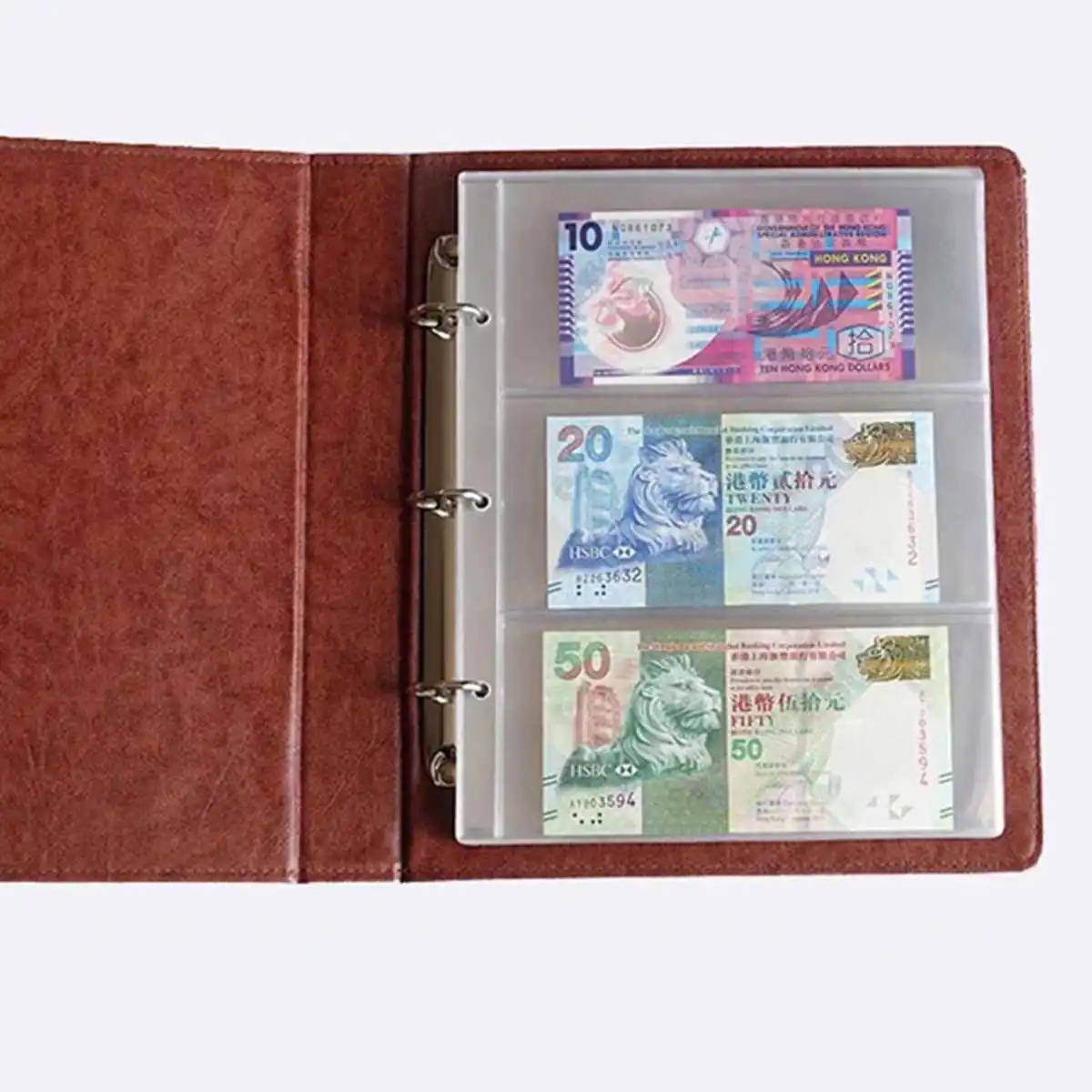 

10Pcs/Set PVC Transparent Removable Sheets For Paper Money Collection Album Banknotes Album Home Decorative Crafts 25.5x20CM