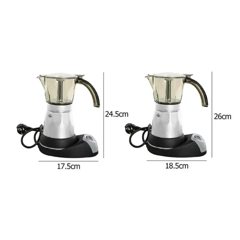 150/300 мл от 3 до 6 чашек Электрический итальянский топ Moka кофейник перколаторы