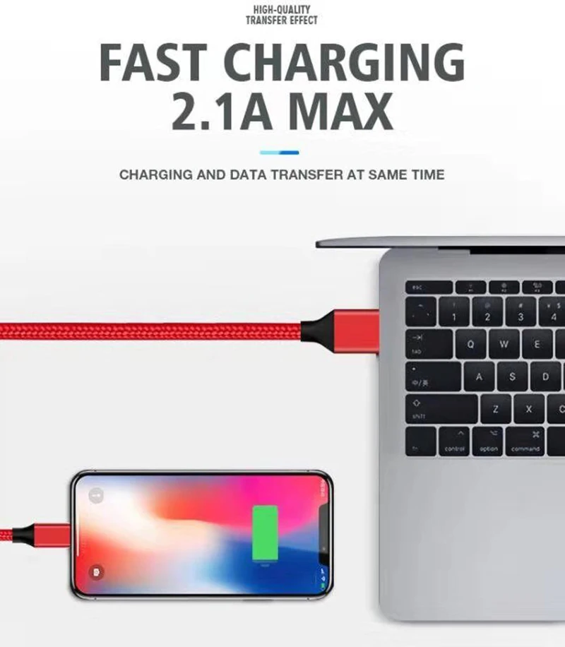 جدا دائم النايلون مضفر سلك معدني التوصيل ل iphone XR XS ماكس X البيانات مزامنة البيانات المصغّر usb ل سامسونج Xiaomi هواوي