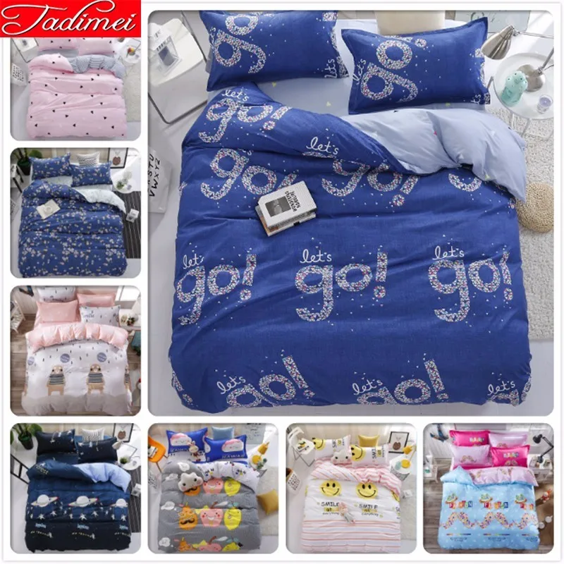 Best Soft Cotton Duvet Cover 3 4 Pcs Bedding Set Adult Kids Bed Linen Single Twin Queen King Size Bedspreads 150x200 180x220 200x230