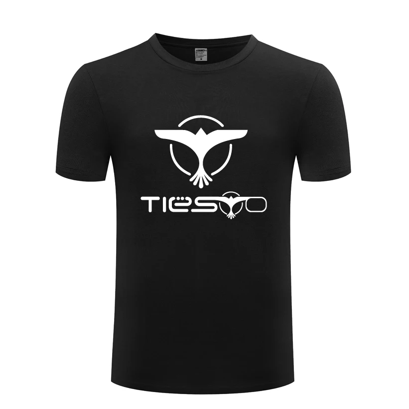 Мужская футболка Tiesto DJ Music повседневная хлопковая с коротким рукавом и круглым