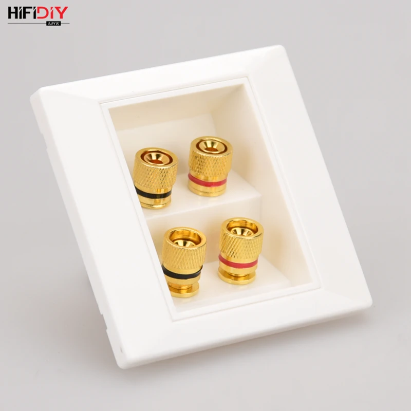 HIFIDIY LIVE wall Engineering speaker junction Box Speakers Terminal Shell 4 медный соединитель кабеля PostWire