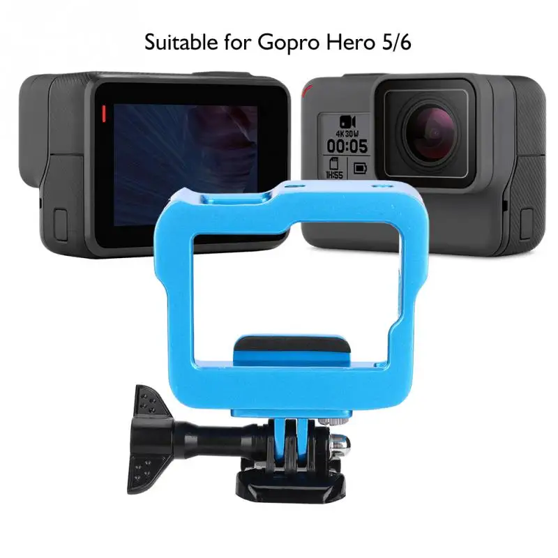 Aluminum Alloy Action Camera Housing Cage Protector Precise Hole Cutting For GoPro Hero 5/6in