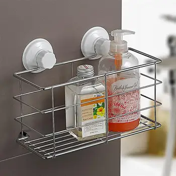 

Bathroom Shower Caddy Bath Shelf Storage Combo Organizer No Damage Suction Cup Rustproof Wire Basket for Kitchen Bathroom