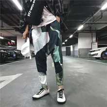 Men's Sweatpants19summer New Couple Nine Pants Pants Youth Popular Bright Color Loose Hanging Pants Green Casual Men's Clothing