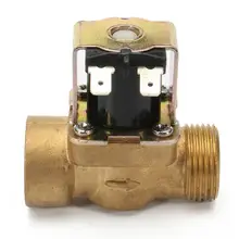 12 В 1/" 3/4" 2-Way нормально закрытый латунный Электрический электромагнитный клапан воздуха DC Тонкий латунный водный воздух 2-Way 2 положения мембранные клапаны
