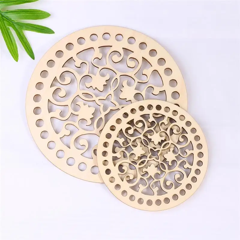 

30Pcs 10mm/15mm Wooden Round Cutout Slices Discs for DIY Craft Hollow Christmas Hanging Ornaments Wedding Party Home Decoration