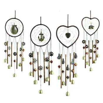 

Dreamcatcher Metal Tube Bell Wind Chime Hanging Heart Shaped Craft Pendant For Home Door Decoration