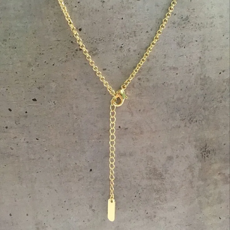 35-60 см латунь W/желтое золото цвет Роло цепь короткий до длинный Чокер ожерелья для женщин девочек Дети Детские мужские ювелирные изделия Kolye Ketting