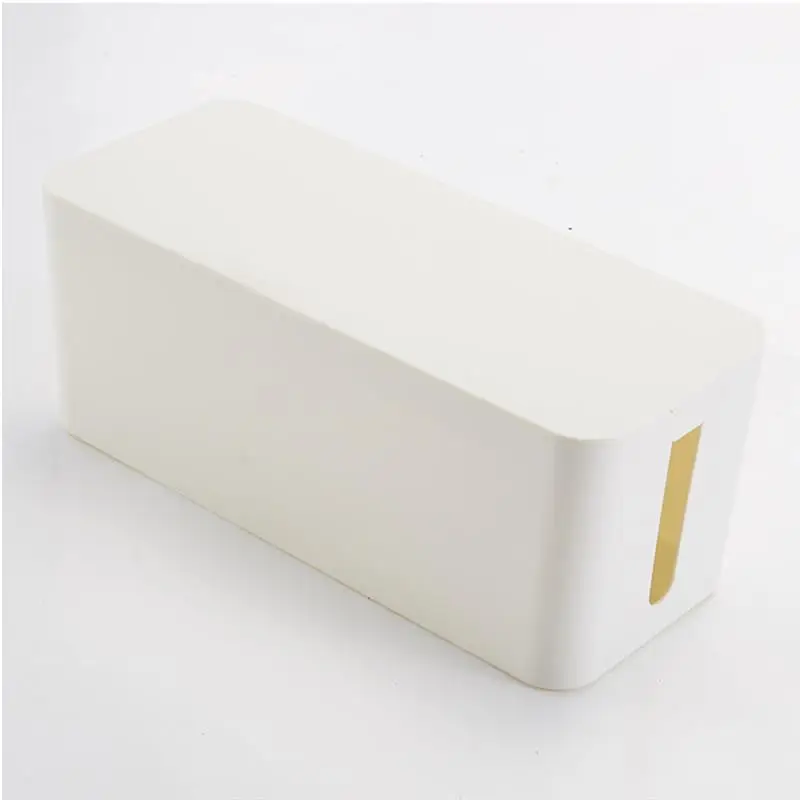 

1 Pc Power Cord Storage Box Household Plastic Wire Organizer Router Finishing Box Power Strip Cover for Home Desktop
