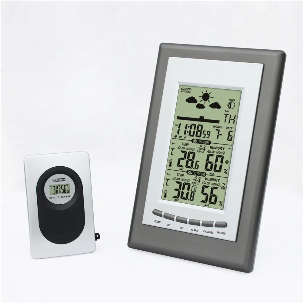 

Multifunction Luminous Weather Station H209G Wireless Weather Station Digital Alarm Clock Indoor/outdoor Thermo-Hygrometer