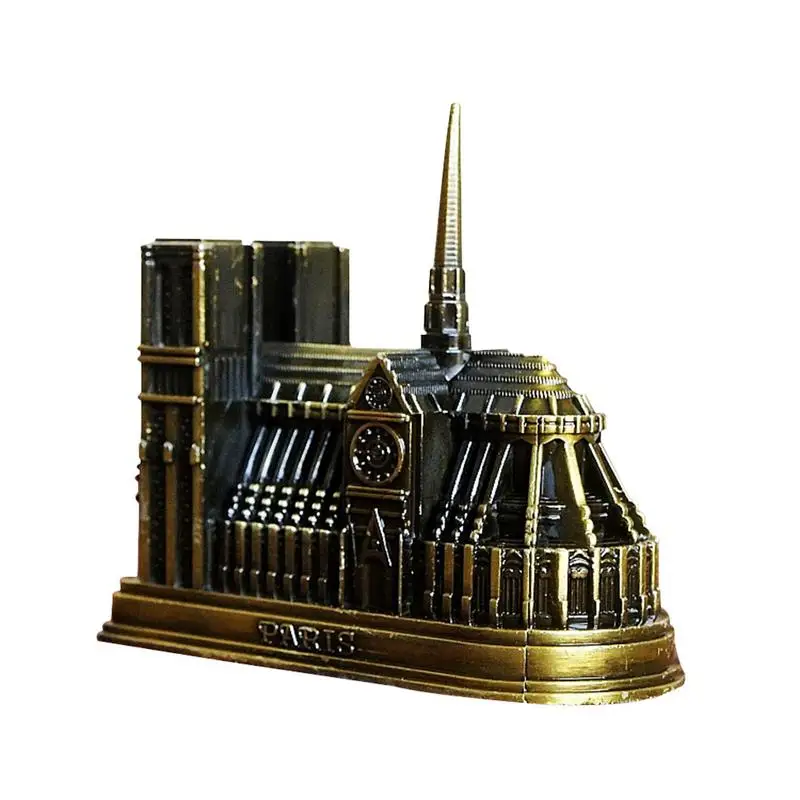 

Notre Dame Cathedral Vintage Zinc Alloy Crafts French Church Model Ornaments Home Desktop Office Decor Notre Dame De Paris Model