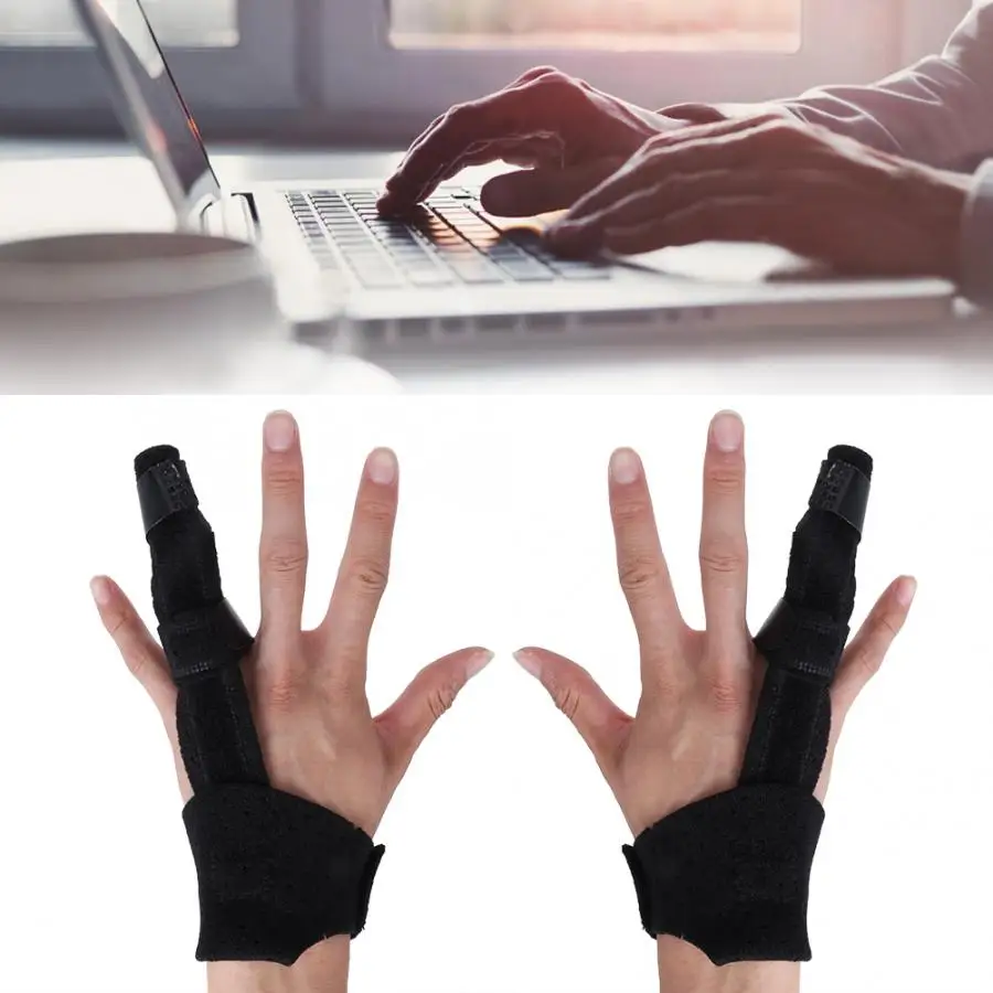 

Adjustable Finger Guard Splint Hand Support Recovery Brace Protection Injury Aid Treat Finger Stiffness Pain Popping Clicking