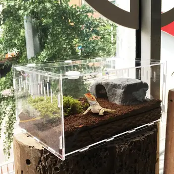 

Reptile Breeding Box Transparent Acrylic Pet Reptile Box Acrylic Reptile Terrarium Small Pet Breeding Box Pet Supplies New