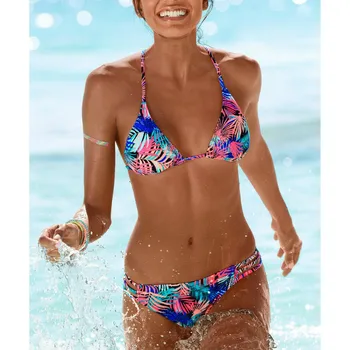 

SEXY Low Waist Swimwear Women Swimsuit 2019 Bikini Bandage Bikinis Set Padded Bathing Suit Print Biquini Maillot de bain