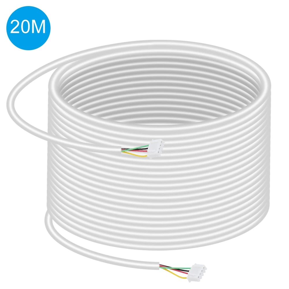 

4-Core Copper 20m Round Flexible Copper Cable For Video Door Phone Intercom System