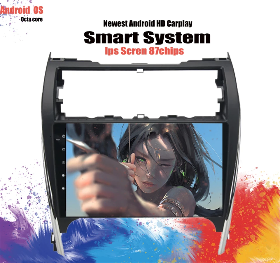 Top 10.1"2 din android 9.1 gps Car Radio Multimedia dvd headunit For Toyota Camry 2012-2014 USA&Mid-East stereo navigation player 4