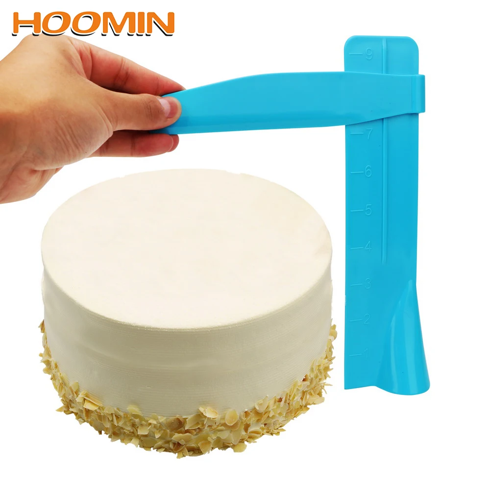 

HOOMIN Cake Scraper Cream Spreader Adjustable Edge Smoother Turning Cream Leveling Device Baking Tools Cake Decorating Tools