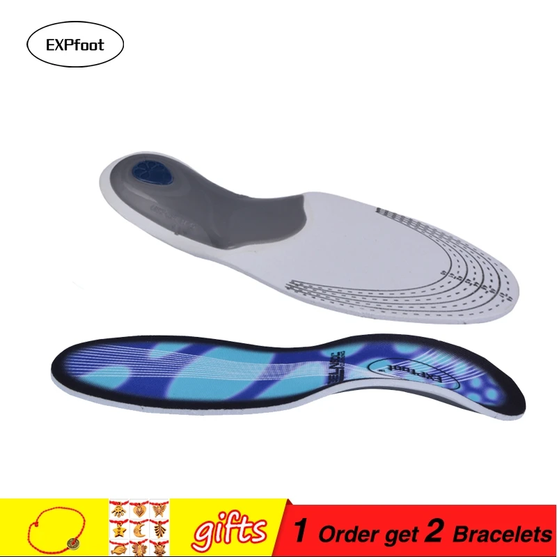 EXPfoot 3D تقويم العظام أقدام مسطحة القدم عالية قوس هلام كعب دعم حشايا حذاء النعال منصات