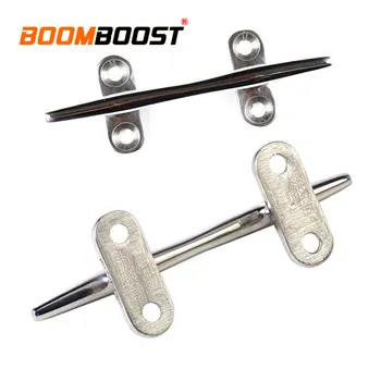 

2PCS Silver For Boat Yacht Marine Dock Deck Rope Cleat Hardware Line 4.9 inch Stainless Steel 316 Tie Latch