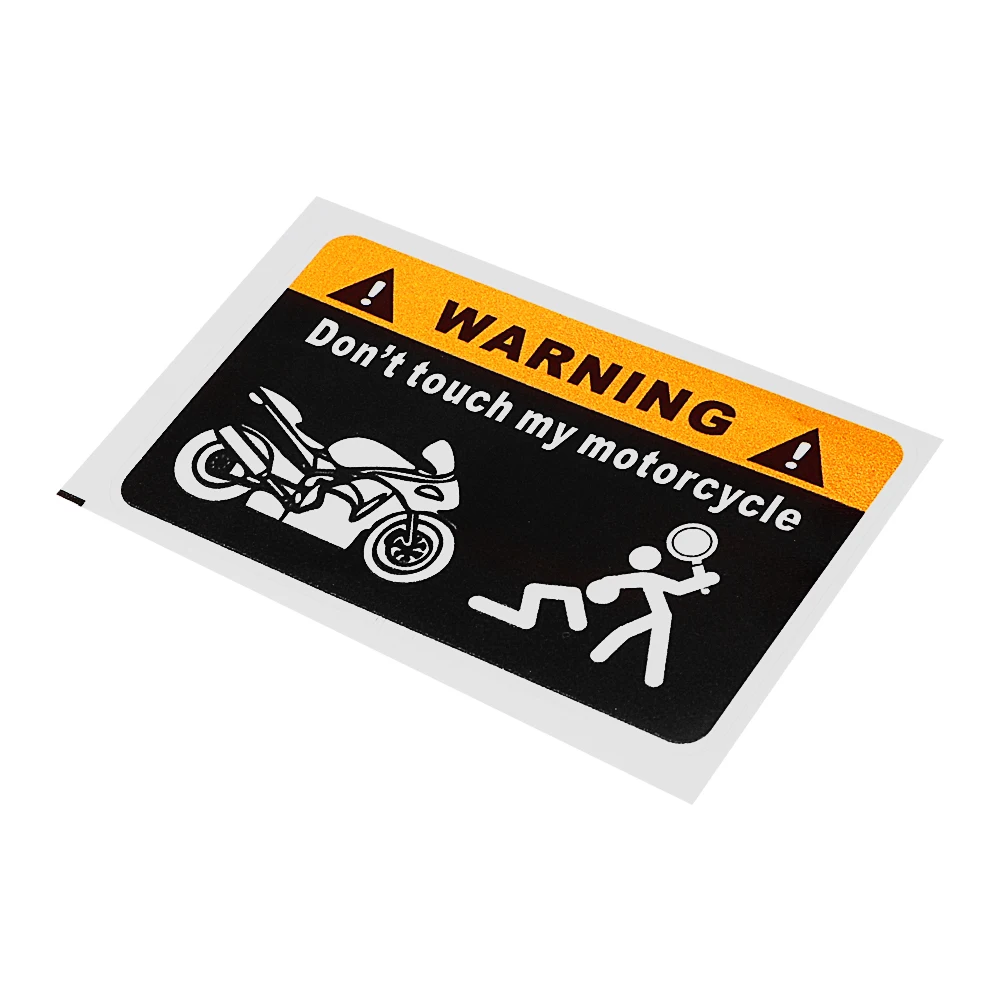 Funny Moto Decals Don't Touch My Motorcycle Motorbike Stickers for Kaw...