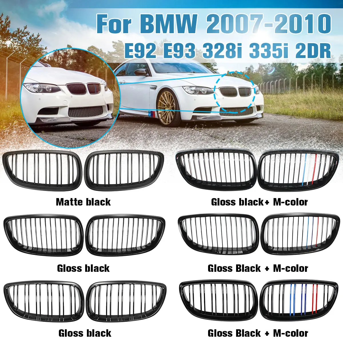 Передняя решетка почек гриль для BMW E92 E93 M3 328i 335i 2 двери 2007 2008 2009 Автомобильный