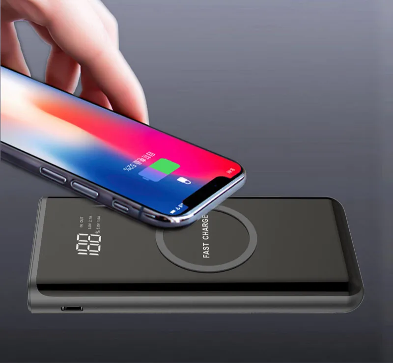 Wireless charging Power Bank External Battery 20000mAh Portable Mobile Backup Bank Charger for Android iPhones Wireless charging Power Bank External Battery 20000mAh Portable Mobile Backup Bank Charger for Android iPhones