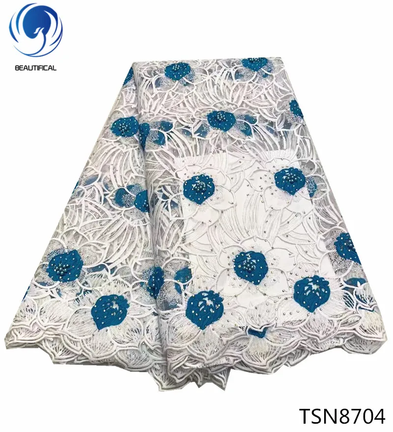 

BEAUTIFICAL african mesh beads lace fabrics french lace with stones new design stones french tulle fabric afircan TSN87