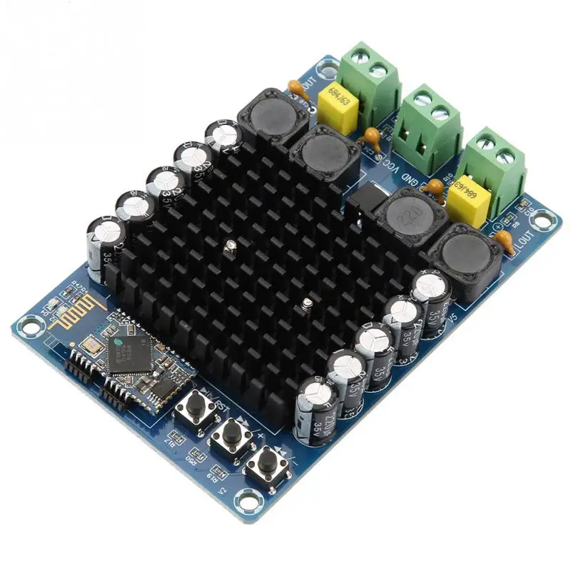 Плата усилителя 2x100 Вт Bluetooth TDA7498 цифровой модуль мощности DC12 24V|Реле| |