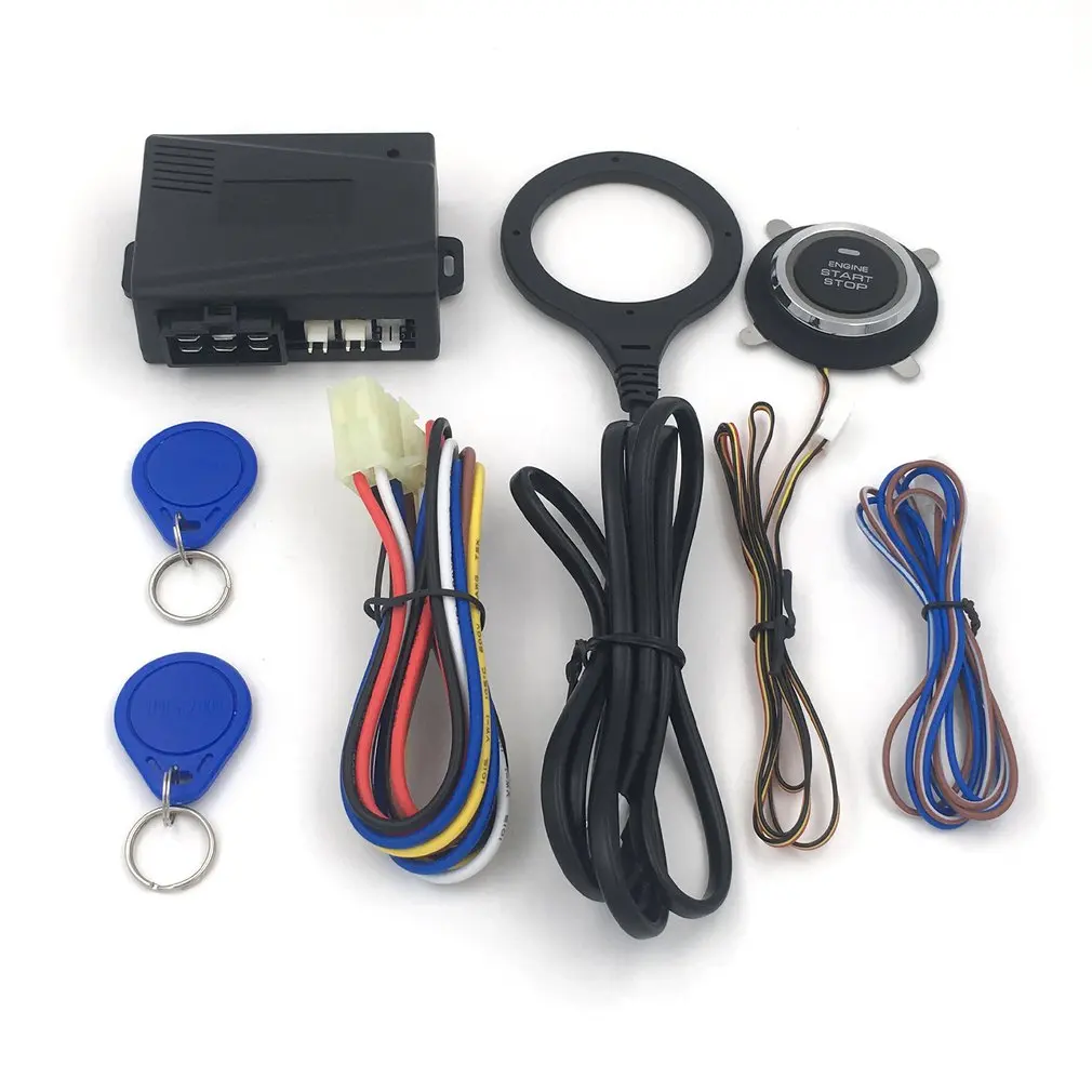 عالية الجودة NQ-ST9005 12 v العالمي RDID الظلام قفل مكافحة سرقة جهاز سيارة واحدة زر بدء تعديل نظام