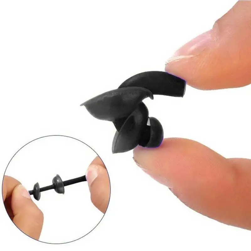2pcs/Set Swimming Earplugs Nose Clip Suit Environmental Silicone Waterproof Dust-Proof Diving Water Sports Accessories