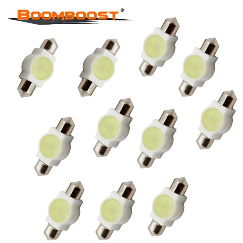 

Car Ceramic Dome Interior Light 12V 10 pieces 36mm Car COB Ceramic Body Casing F-estoon Dome lamp Light Bulbs Foof Light