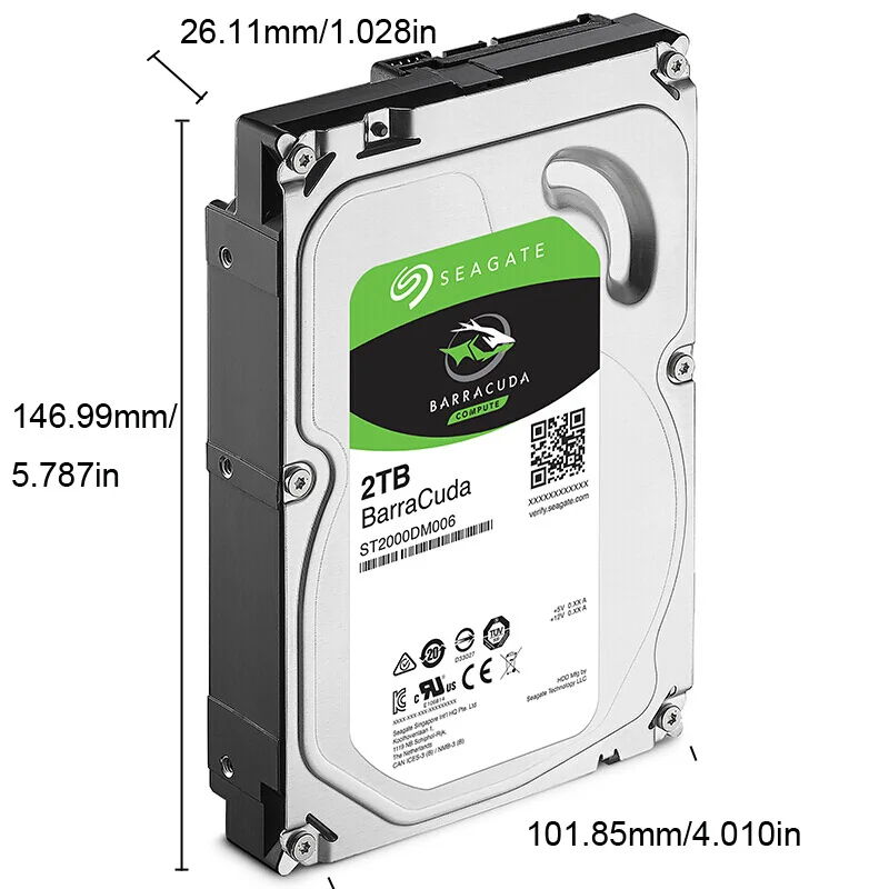 Seagate 2 ТБ жесткий диск HDD рабочего внутренний HD 2000 Гб 7200 об/мин 256 м 3 5 &quot6 ГБ/сек. Кэш