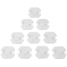 10 шт. Защитная электрическая розетка стандарта евроcоюза, безопасная розетка, безопасность детей малышей, защита от электрического удара, штепсельная вилка ЕС, вращающаяся розетка