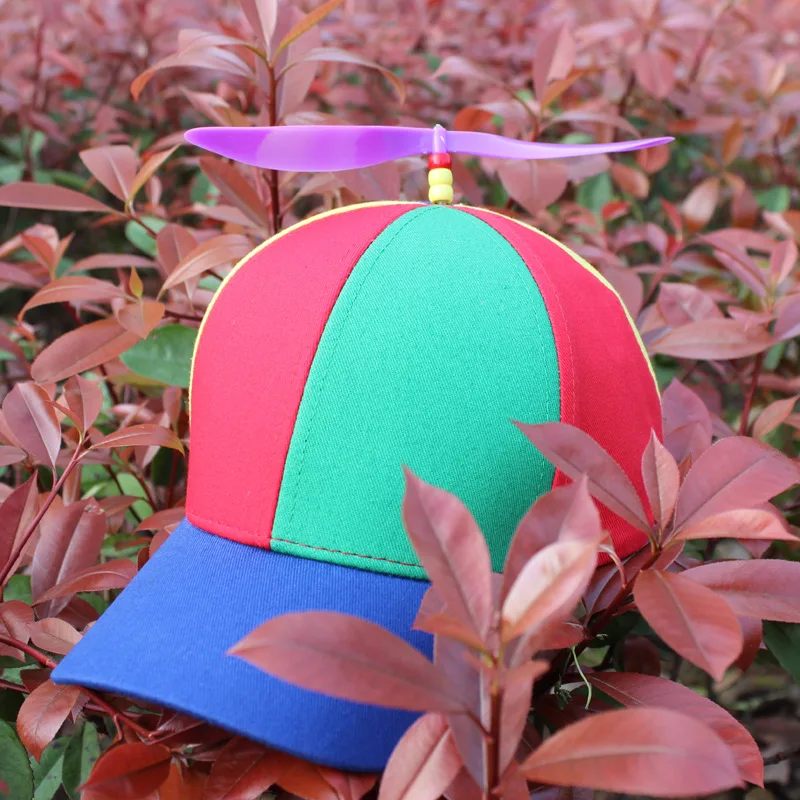 Creative Summer Funny Men Snapback Cap for Parent child Multicolor Propeller Baseball Hat Women Outdoor Hat Detachable 4