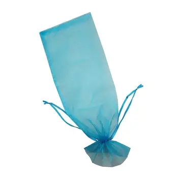 

Hot Sale 20pcs Sheer Organza Wine Bags 5.5x14.5 inch Reusable Simple Bottle Wrap Dresses Festive Packaging Baby Shower Wedding