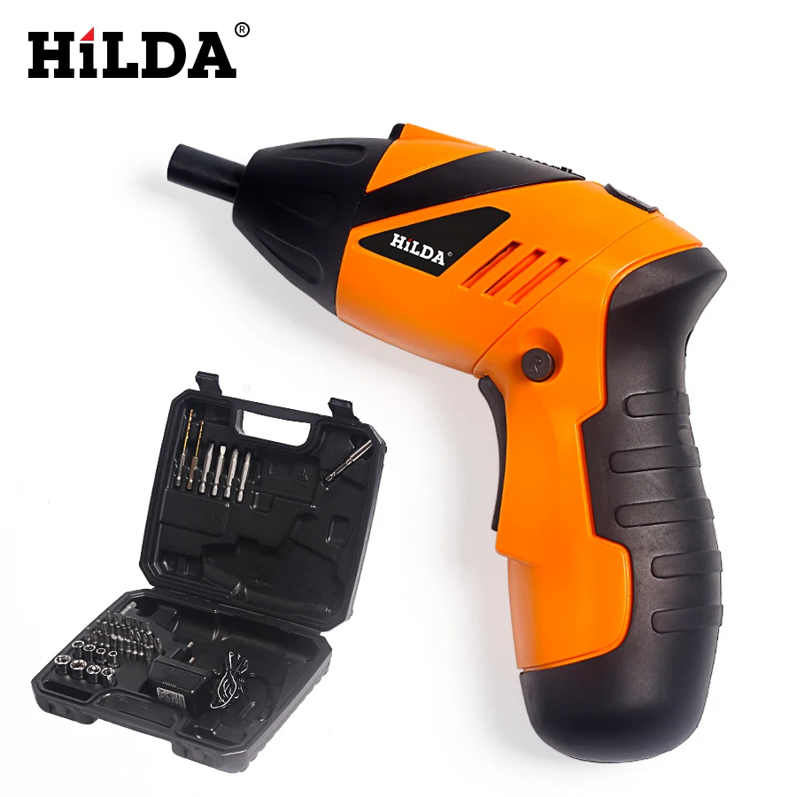 

Cordless Electric Screwdriver 4.8V Lithium Battery LED Light with Case Household Multifunction Electric Drill Tools