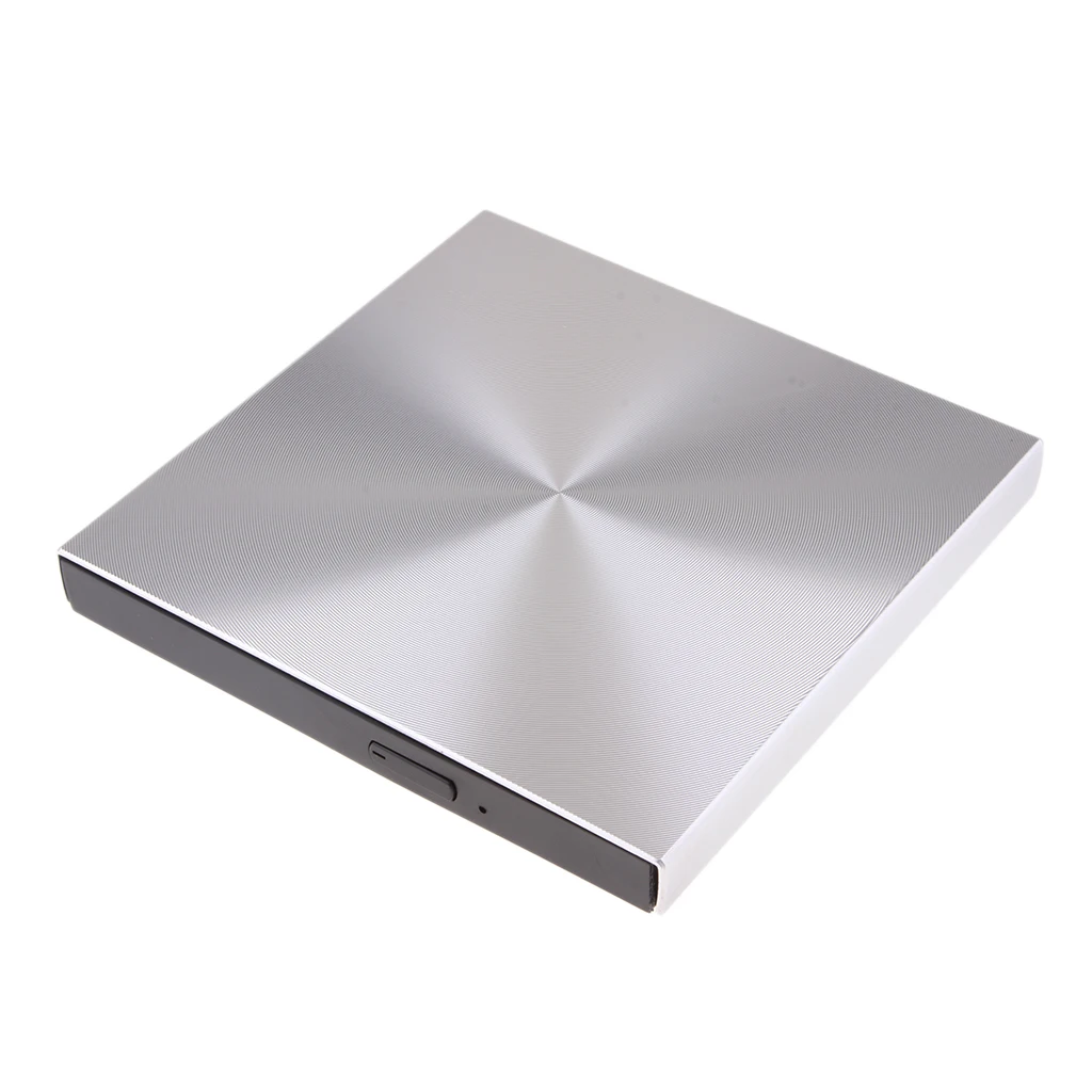 

External CD Drive, USB 3.0 Portable DVD CD+/-RW Drive Slim Rewriter Burner Writer for Laptop Windows/XP/7/8/10, Mac - Silver