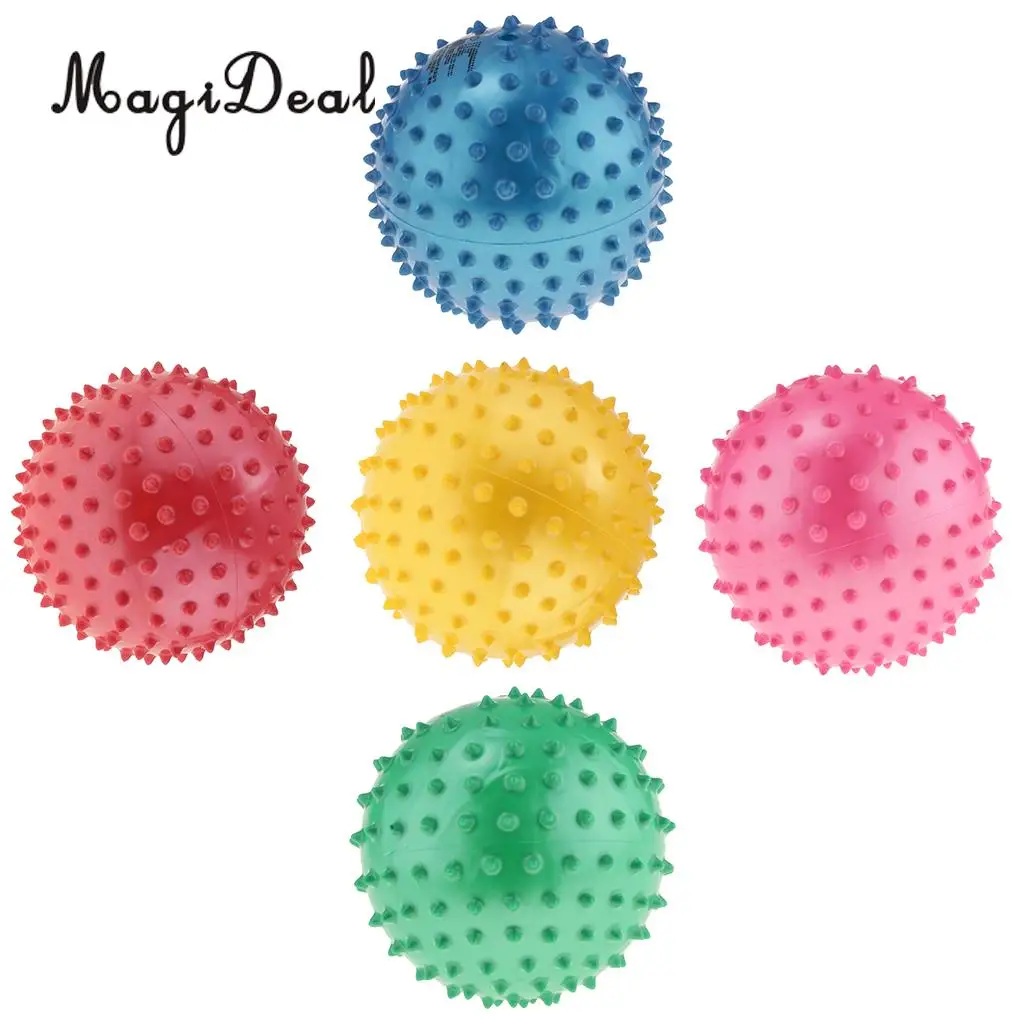 6 Inch PVC Inflated Knobby Bouncy Ball Massage Sensory Ball Set for